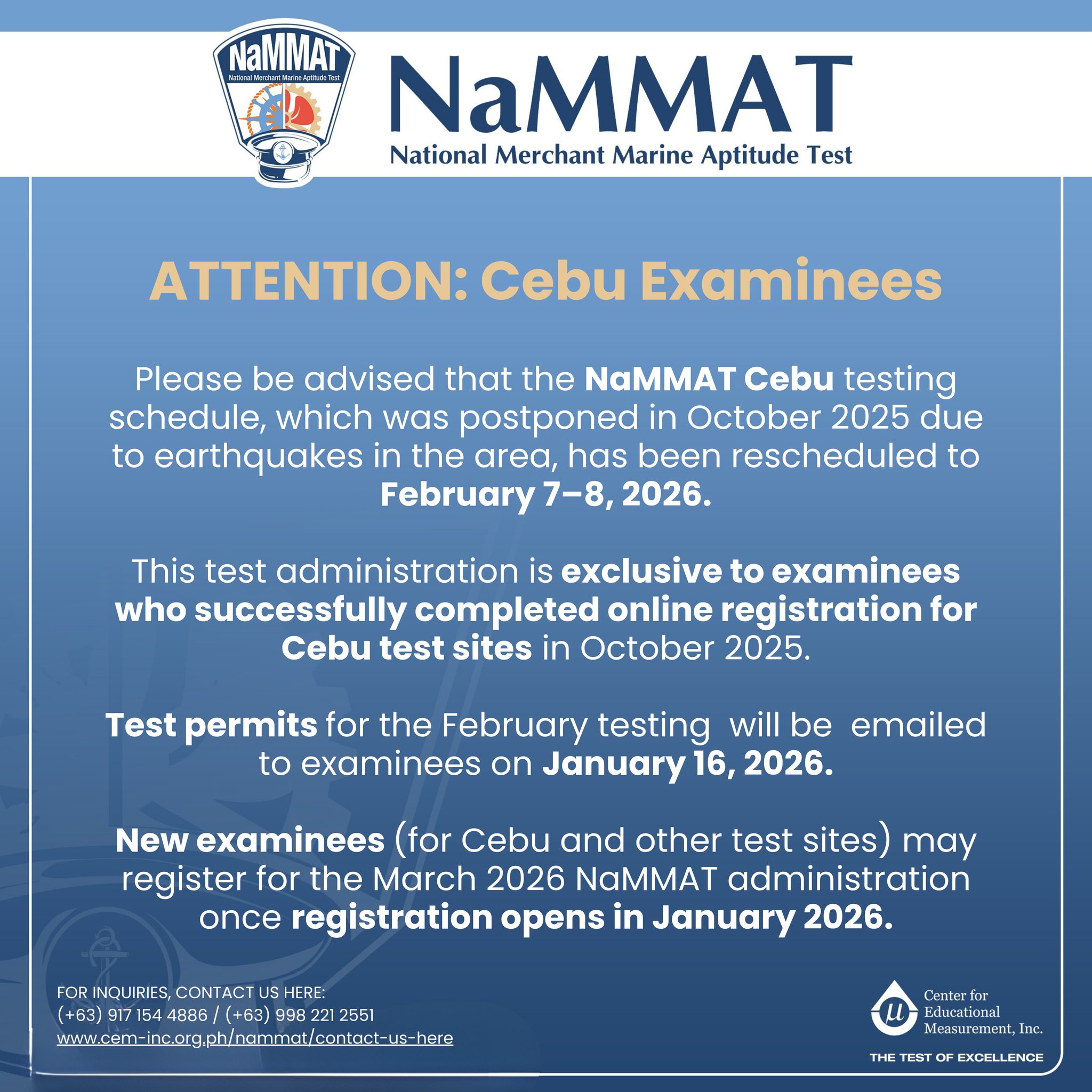 Cebu NaMMAT Advisory