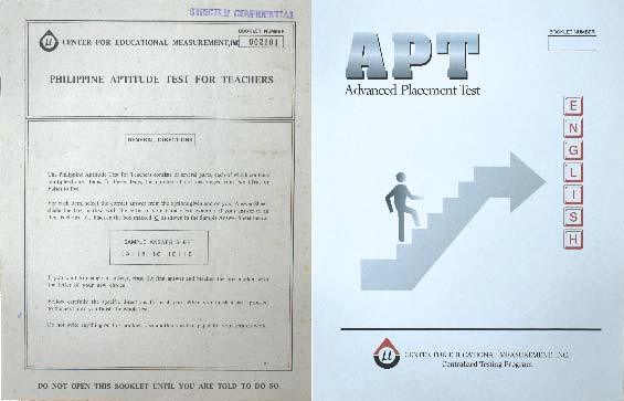 Philippine Aptitude Test for Teachers (PATT) and Advanced Placement Test (APT)