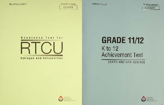 Readiness Test For Colleges and Universities (RTCU) and the Senior High School Achievement Tests (SHSAT)