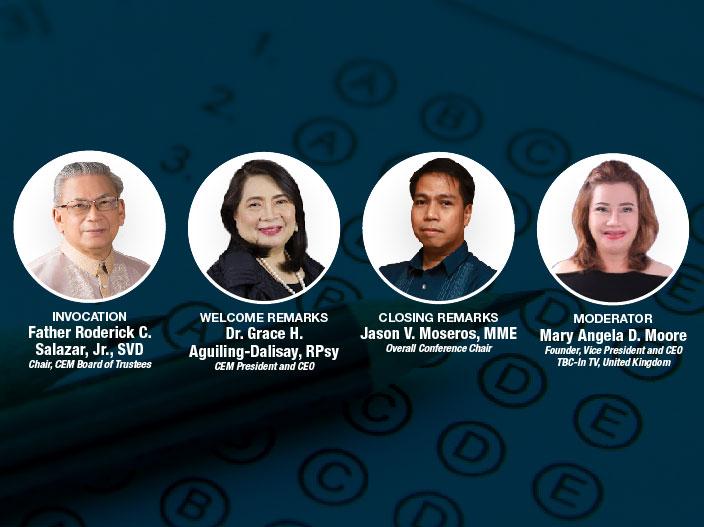 INVOCATION - Father Roderick C. Salazar, Jr. SVD, WELCOME REMARKS - Dr. Grace H. Aguiling-Dalisay, CLOSING REMARKS - Jason V. Moseros, and MODERATOR - Mary Angela D. Moore