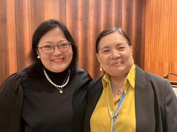 Public-Private Partnerships on Assessment in EGL workshop Resource Person, Dr. Teresita Rungduin, Vice-President of Research, Extension & Quality Assurance at Philippine Normal University, with workshop Facilitator CEM President & CEO, Dr. Grace H. Aguiling-Dalisay.