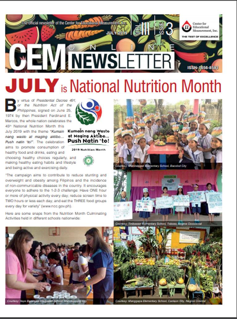 CEM Online Newsletter, Vol. III, Issue 3 (July 2019)