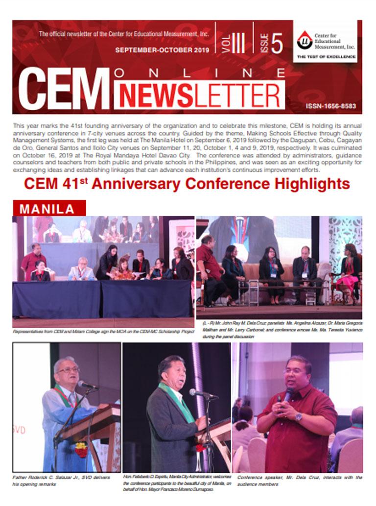 CEM Online Newsletter, Vol. III, Issue 5 (September-October 2019)