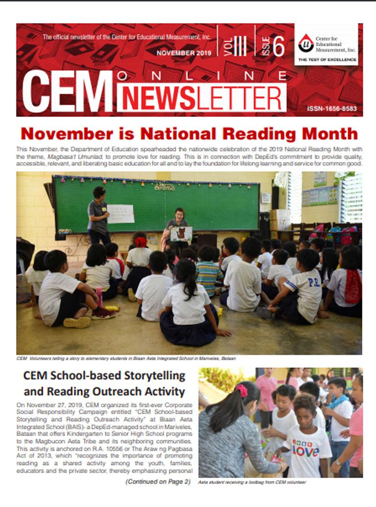 CEM Online Newsletter, Vol. III, Issue 6 (November 2019)