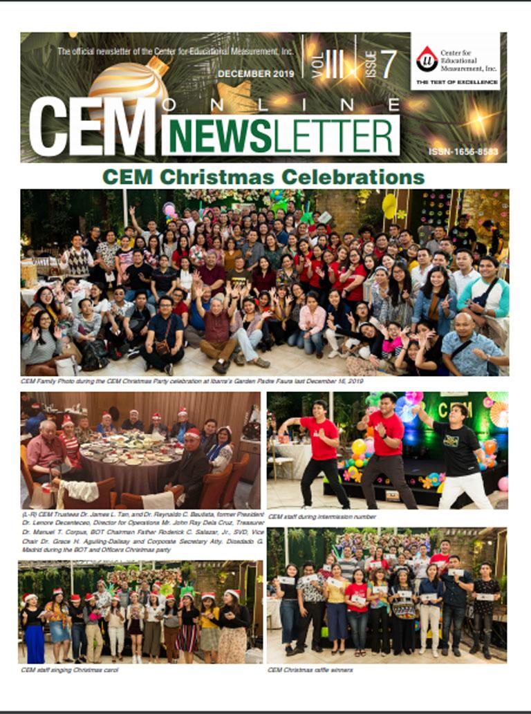 CEM Online Newsletter, Vol. III, Issue 7 (December 2019)