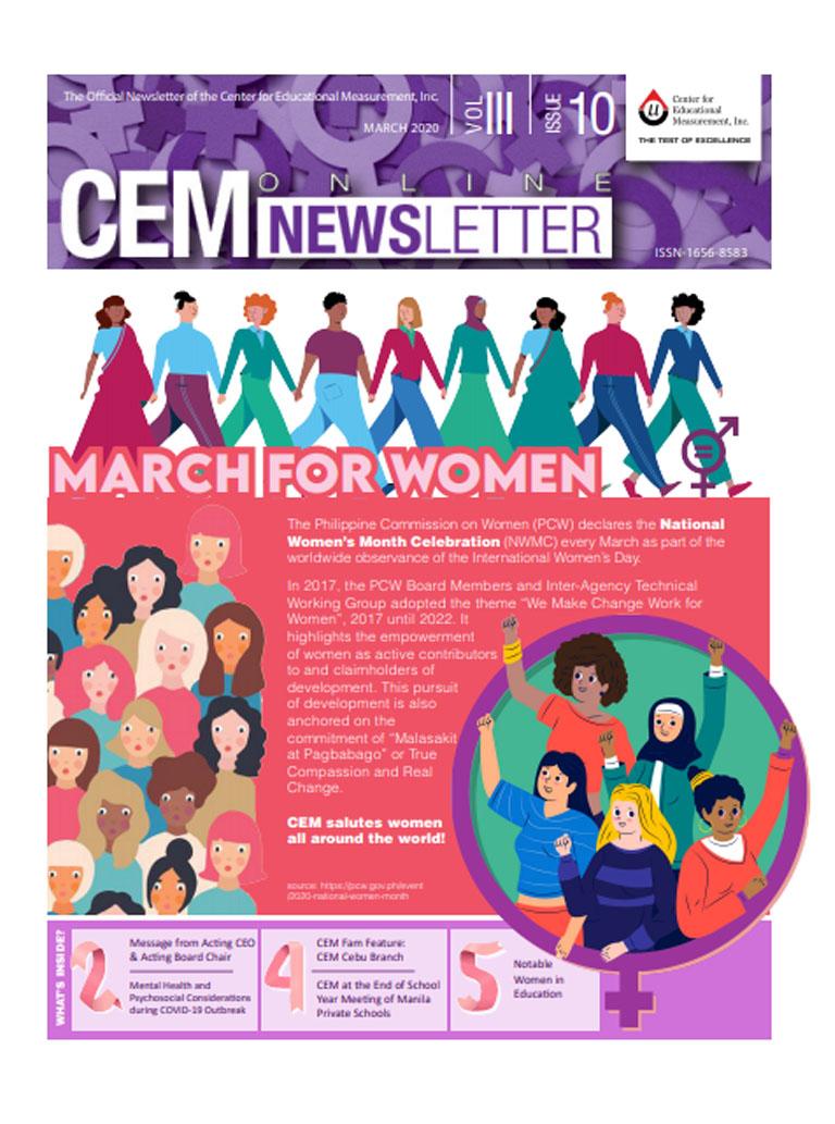 CEM Online Newsletter, Vol. III, Issue 10 (March 2020)