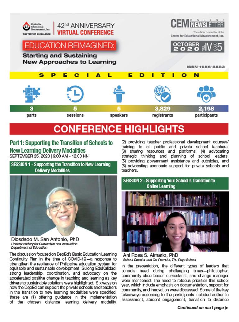 CEM Online Newsletter Vol. IV, Issue 05 (October 2020) SPECIAL EDITION