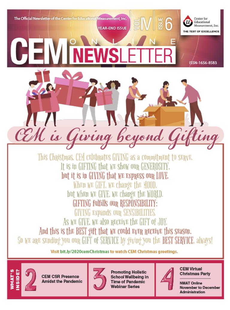 CEM Online Newsletter Vol. IV, Issue 06 (Year-End 2020)