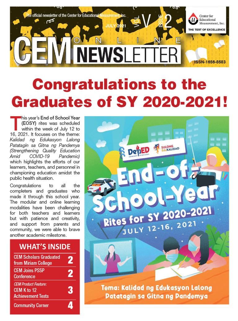 CEM Online Newsletter Vol. V, Issue 02 (July 2021)