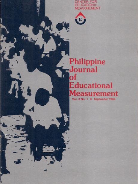 Philippine Journal of Educational Measurement Vol.3 No.1 1984